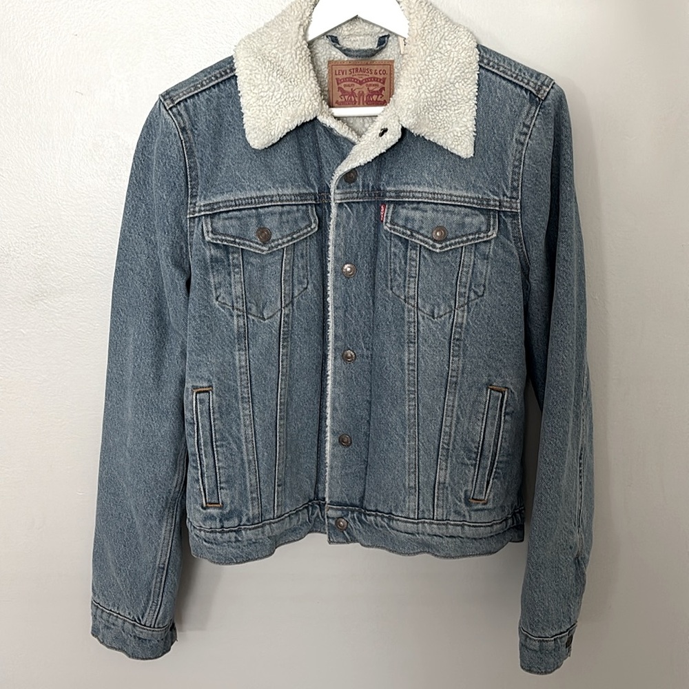 Levi's Sherpa denim trucker jacket
